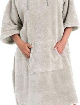 my home Badeponcho Lillou, ideal für Sauna, Spa & im Urlaub, Langform, Microfaser, Kapuze, ohne, weich und kuschelig, Fleece, Unisex, für Damen und Herren, Surfponcho