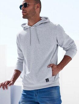 John Devin Hoodie Langarm, Sweatshirt mit Rundhals und Kapuze, Baumwollmischung