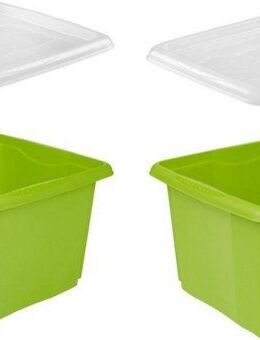 keeeper Organizer emil (Set, 2 St., 2), Aufbewahrungsbox, 24 L, mit Deckel, hochwertiger Kunststoff