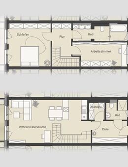 NEUBAU LEOPOLD - Exklusive 3 Zimmer Maisonettewohnung mit Terrasse und Gartenanteil - Coburg