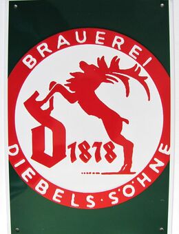 DIEBELS Brauerei - Blechschild 15 x 22 cm - Doberschütz