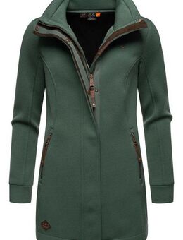 Ragwear Sweatjacke Letrice Bonded Elegante Zip-Jacke mit hohem Kragen in Feinstrickoptik