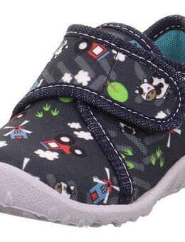 Superfit SPOTTY WMS: Mittel Hausschuh Klettschuh, Kindergarten Schuh mit Motiv, Größenschablone zum Download