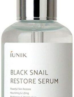 iUnik Gesichtsserum Black Snail Restore Serum, Erhöht die Hautelastizität, stärkt und nährt die Haut.