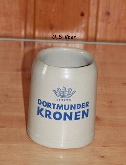 Dortmunder Kronen Bierkrug Steinzeug Keramik Steingut 0,5 l neuwertig - Borken
