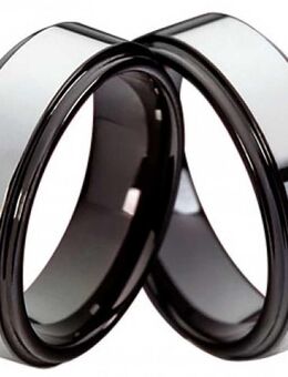 Bicolor Wolframringe W140 mit Gravur - Aholming