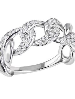 Firetti Fingerring Schmuck Geschenk Silber 925 Damenring Ring Panzerkette, mit Zirkonia (synth)