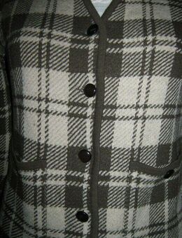 NEUw * Holzfäller * Schurwolle * Karo * Jacke "Erica Rössler" Gr. 36- 38/ S * schoko- braun * cremè- beige * - Riedlingen