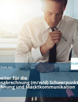 Sachbearbeiter für die Verbrauchsabrechnung (m/w/d) Schwerpunkt Netzabrechnung und Marktkommunikation - Achim