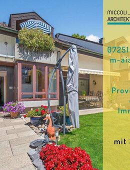 Am Beginn der Reihe und ganz für sich: Charmantes Haus mit Garten, Sauna & Rückzugsqualität - Pforzheim