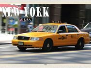 Schönes Holzschild New York Taxi Wandbild 20x30 cm - Hamburg