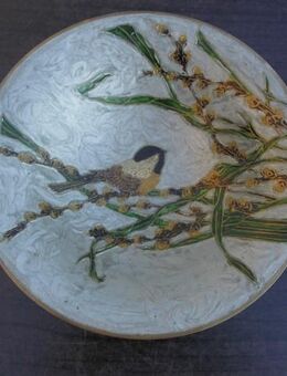 Messing Cloisonné Schale auf Fuß Email Meise Deko Vintage 7,- - Flensburg