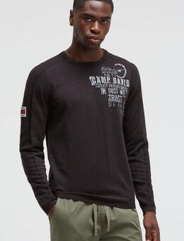 CAMP DAVID Rundhalspullover aus Baumwolle