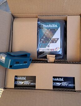 Makita Original Power Source Kit DC18RC + 2 Stück BL 1850B + Adapter 2xUSB/Lampe - neu unbenutzt - Erfurt