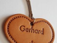 x11) Schlüsselanhänger Leder Herz mit Schriftzug Gerhard Anhänger - Garbsen