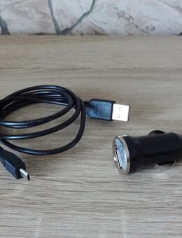 Auto / KFZ (12V/24V) Ladegerät "schwarz" m. Micro-USB Ladekabel 1m NEU - Andernach