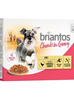 Briantos Chunks in Gravy 12 x 100 g - Huhn & Karotten