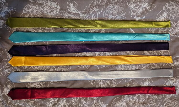6 x Krawatte extra schmal (unters. Farben) - modern business look - Hamburg