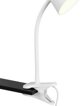 Reality Leuchten LED Klemmtischleuchte PONGO, LED Klemmleuchte mit Kabel und Kippschalter, 4,5W 500 Lumen, Ein-/Ausschalter, LED fest integriert, Warmweiß, 3000K warmweiß, verstellbare Klemmleuchte, Klammer 1-3 cm weit, H.33cm