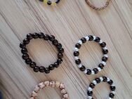 Armband Holz, Perlen, Stein - Schmelz