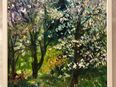 Prachtvolles Gemälde von Werner Trautmann, blühende Bäume in 67433