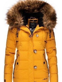 Navahoo Winterjacke Zoja stylische Steppjacke mit Kunstpelz Kapuze