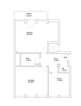 Sanierte 2-Zi.-Whg. inkl. hochwertiger Einbauküche und Balkon - Nürnberg