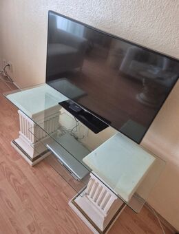 Glas TV Unterschrank mit Säulen - Berlin