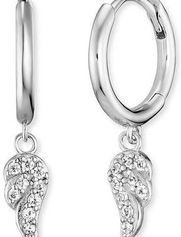 Engelsrufer Paar Creolen Flying Wings, mit Zirkonia (synth)