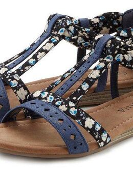 LASCANA Sommerschuh Sandale Sandalette, Sommerschuh mit Riemchen im Festival-Look VEGAN