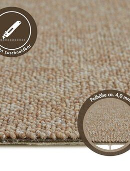 Andiamo Teppichboden Carlos, Feinschlinge, Made in Netherlands, rechteckig, Höhe: 6,5 mm, melierte Optik, Breite 400 cm oder 500 cm, strapazierfähig