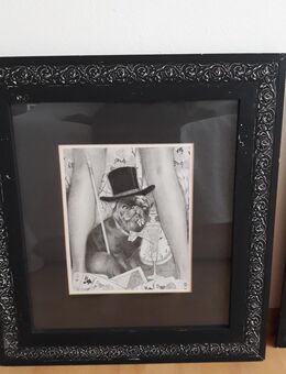 Mopsbilder mit altem Rahmen Stil Monotypie - München Thalkirchen-Obersendling