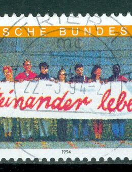 Bund gestempelt Nr. 1725 f19 Plattenfehler nach Schantl Plattenfehlerkatalog „ blauer Strich oberhalb der „0“ der Wertziffer „100“ im weißen Feld. - Porta Westfalica Zentrum