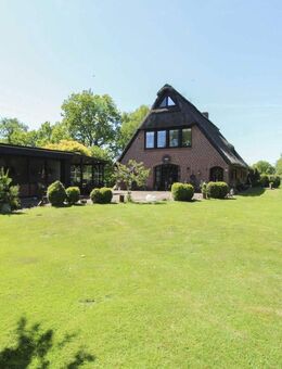 Reetdachidylle in ruhiger Feldrandlage von Wischhafen - Landhaus mit Ferienwohnung - Wischhafen