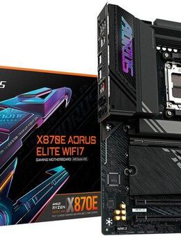 Gigabyte X870E AORUS ELITE WIFI7 Mainboard - Unterstützt AMD Ryzen 9000 CPUs, 1 Mainboard