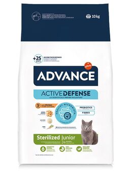 1,5 kg gratis! 10 kg Advance Trockenfutter - Sterilized Junior Huhn