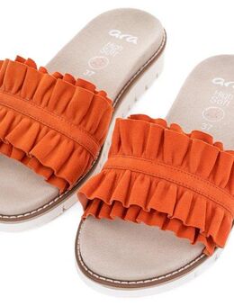 Ara KENT Pantolette, Slides, Flats, Sandale mit geraffter Bandage