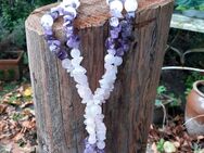 Rosenquarz/Amethyst Splitter Kette Lang - Rastede