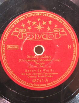 Schellack Schallplatte: Benny de Weille - Schuhputzboy / Wundervoll - Polydor - Biebesheim (Rhein)