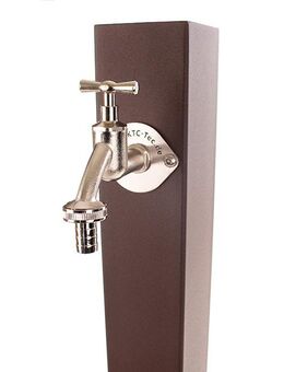 TRINKWASSER Wassersäule TSQG 950 Rost Optik braun eckig - Hiddenhausen