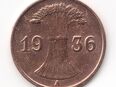 1 Reichspfennig 1936 A - Kupfer Ährenbündel - Weimarer Republik in 22309