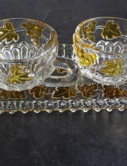 Walther Glas Weinlaub edelgelb Sahnesatz 3tlg Kristall 6,- - Flensburg
