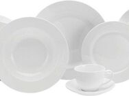 CreaTable Kombiservice Fleur Royal (30-tlg), 6 Personen, Porzellan, extrem dünn, leicht, lichtdurchlässig