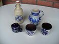 Sonstiges Steingut - 3 x Bembel - 2 Becher - 1 x Senftopf - 1x Bierflasche in 55129
