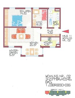 Kapitalanlage: Geräumige 3 Zimmer Wohnung im 1. OG - Wasserburg (Inn)