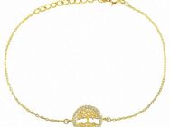 Adelia´s Armband Damen Armband Lebensbaum aus 925 Silber mit Zirkonia 20 cm