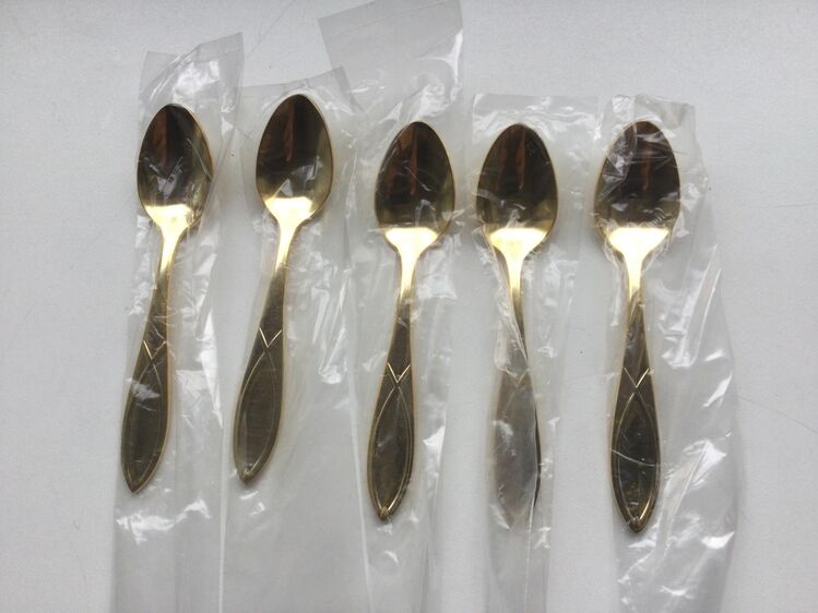 SBS Original Löffel Teelöffel Set 23 Karat Hartvergoldet - Fulda