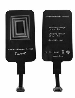 Induktionsladeadapter, USB Typ C, QI Standard, 5V - 1A - Fürth