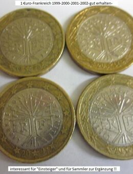 Frankreich-1 € -Münzen-1999-2000-2001-2002-Umlauf- 4 St.- - Mahlberg