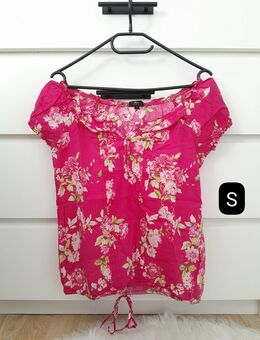 Sommerbluse pink mit Blumen, Gr.S, Viskose - Mülheim (Ruhr)